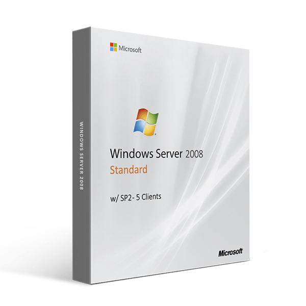 Monopol adelig Sund mad Microsoft Windows Server 2008 Standard w/ SP2 - 5 Clients | Eksoftware –  EkSoftware