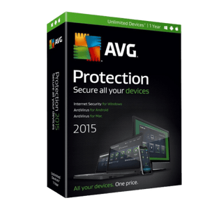 AVG Protection 2015 1 Year (Unlimited Users) Retail Box