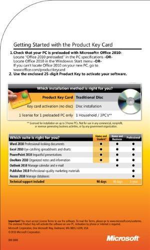 Microsoft Default Microsoft Office Home and Student 2010 International License