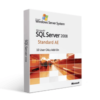 Thumbnail for Microsoft Default Microsoft SQL Server 2008 Standard AE - 10 User CALs Add-On