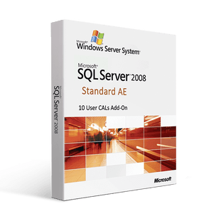 Microsoft SQL Server 2008 Standard AE - 10 User CALs Add-On