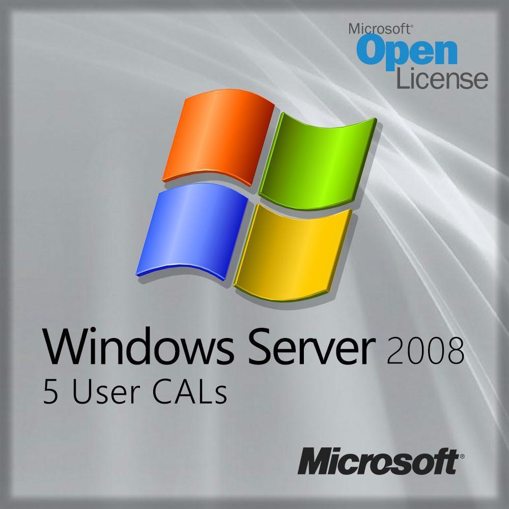 Microsoft Default Microsoft Windows Server 2008 - 5 user CALs