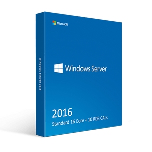 Windows Server 2016 Standard 16 Core + 10 RDS CALs