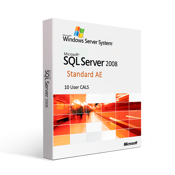 Microsoft Microsoft SQL Server 2008 Standard AE 10 CAL