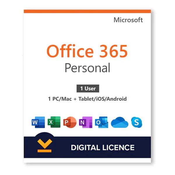 Microsoft software Microsoft 365 Personal - 1 Year, 1 User Europe
