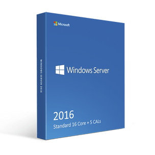 Windows Server 2016 Standard 16 Core + 5 CALs