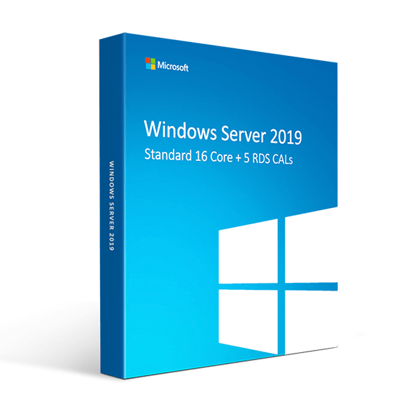 Microsoft Windows Server 2019 Standard 16 Core + 5 RDS CALs