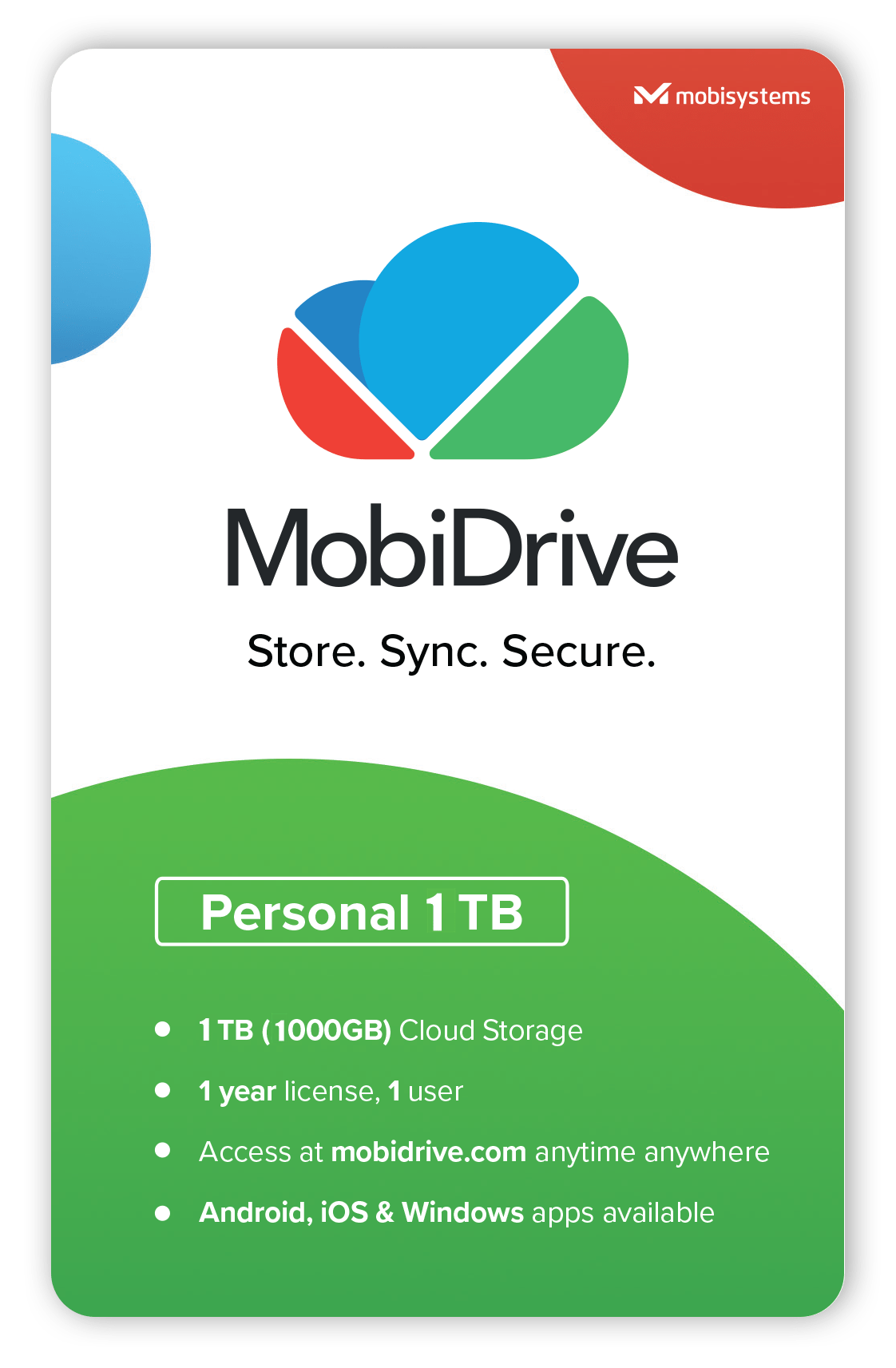Mobisystems MobiDrive Personal 1000 (Yearly subscription) 